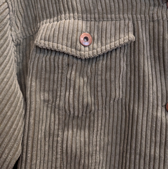 Hyfve Favorite Remix Green Corduroy Button-Up Jacket - Picture 3 of 6
